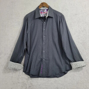 Robert Graham Mens Classic Fit Long Sleeve Checkered Button down Shirt‎ XL  27CT